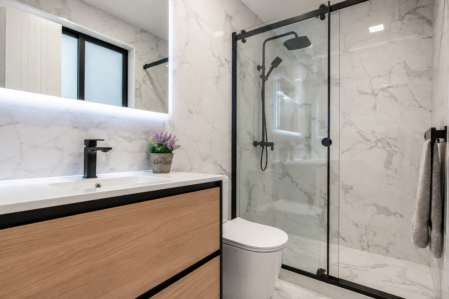 Recently completed development bathroom interior